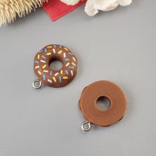 Подвеска акрил "Пончик" 19*22мм арт.ИВ-353 ассорти