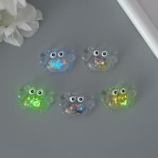 Подвеска акрил "Морской краб" 19*29*10мм арт.10321657 ассорти (светится в темноте)