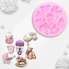 Молд силикон "Для новорожденного" 7,5*7,5*1,1см арт.1057090