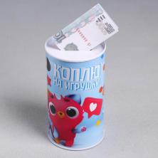 Копилка металл "Коплю на игрушки" 12*6,5см арт.7044736