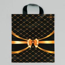 Пакет п/э с петлевой ручкой 35*28см "Золотые сети" 55мкм арт.7003279