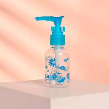 Флакон ПЭТ с дозатором  75мл d-1,5см h-7см арт.6939762 прозрачный/голубой