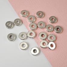 Бусины металл  8*2мм арт.302-786 серебро-3 (20шт)