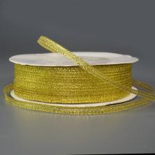 Лента металлизированная  4мм 1/8" золото