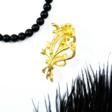 Брошь "Букет" со стразами арт.ФУ-7159