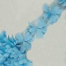 Тесьма на сетке 40мм арт.1Y20 "Цветочки"