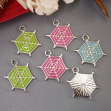 Подвеска "Паутинка" 18,5*21мм арт.ИВ-344 микс/серебро