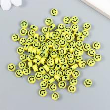 Бусины акрил  7*4мм "Смайлик" арт.5473026 желтый (110шт±5)