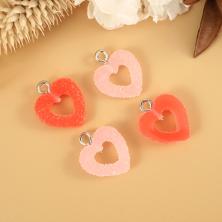 Подвеска акрил "Сердце мармеладное" 15*18мм арт.ИВ-68 ассорти