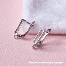Заготовка для серег англ.застежкой нерж. сталь 16мм арт.ИВ-874 никель
