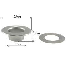 Люверсы №28 d15*25мм h9мм никель (100шт)