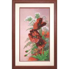 Б-510 "Полевые цветы" Набор для вышивания бисером "Чарiвна мить" 20*37,5см