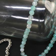 Бусины "Кварц граненый"  6мм 38см арт.SF-7590 св.голубой микс-94 (68бусин)