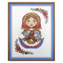 Набор для вышивания мулине и бисером PANNA "Русская матрешка"  22*29см арт.NM/НМ-1699
