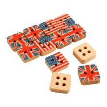 Набор пуговиц дерево арт.UK-13/UA-13 10*10мм (12шт)