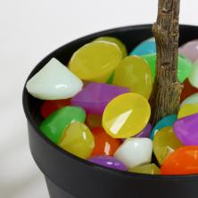 Галька акрил флуоресцентная 40мм арт.9949296 светится в темноте (100гр)