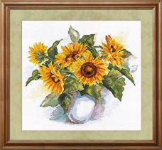 2-08 "Подсолнухи" Набор для вышивания мулине "Алиса" 33*28см