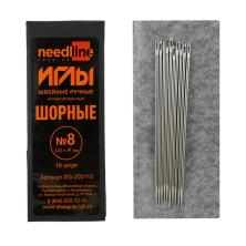 Иглы для кожи №8 никелированные арт.ИЗ-200115 (10игл)