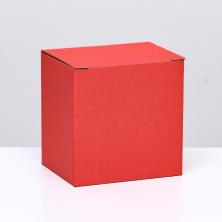 Коробка крафт№1 (гофра) 12*12*9,5см арт.9596980 красный