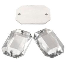 Камни пришивные "Прямоугольник" 13*18мм арт.MG.AF.02 Crystal