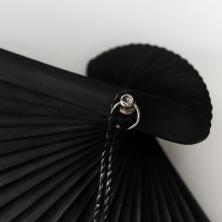 Веер бамбук/текстиль с кисточкой 21см 