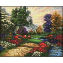"Цветущий сад" 25*15см арт.20631MR Картина стразами