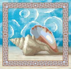 Г-024 "Ракушка 3" Рисунок на ткани "М.П.Студия" 35*40см