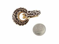 Застежка шубная со стразами арт.1625