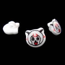 Набор пуговиц пластик "Барашек" арт.BMF-18 13*13мм белый (14шт)