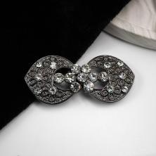 Застежка 57*25мм со стразами арт.AC-263 черный