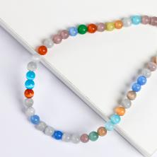 Бусины "Кошачий глаз" 8мм 37см арт.10091334 микс (50бусин)