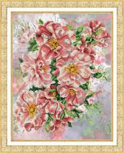 "Паутинка" арт.Б1205 "Садовые розы" Набор для вышивания бисером 28,5*36см