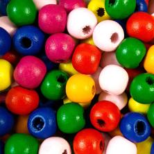 Бусины дерево 10мм отв-е-1,5мм арт.MG-B 123 ассорти (85шт)