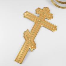 Термоаппликация "Крест" №8409 25*15мм арт.ФУ-11911 золото