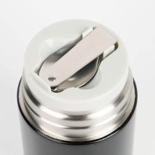 Термос 550мл с ложкой  и кружкой арт.5131577 черный