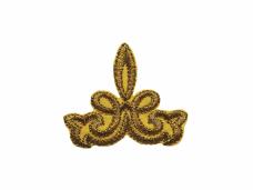 Термоаппликация "Вензель" 45*42мм арт.10194 золото/микс