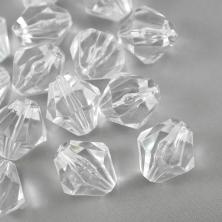 Бусины акрил граненые 16*17мм арт.684982 01-прозрачный (15шт)