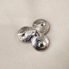 Пуговица со стразами 21мм арт.ФУ-1162 серебро