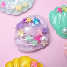 Декор "Ракушка со звездочками" акрил 25*28мм арт.ИВ-1065 микс