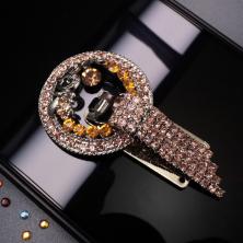 Застежка шубная со стразами арт.ФУ-2333