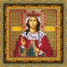 4058 "Св.Великомученица Варвара" Рисунок на ткани бисером "Вышивальная мозаика" 6,5*6,5см