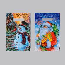 Пакет п/э с вырубной ручкой 30*20см 30мкм арт.ФУ-10701 ассорти