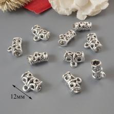 Бейл 12*6мм отв-е d-3мм арт.ИВ-415 серебро