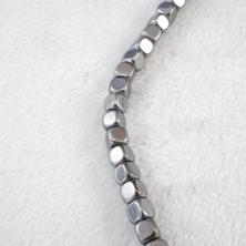 Бусины гематит "Куб" 4*4мм 40см арт.ФУ-11902 серебро (100шт)