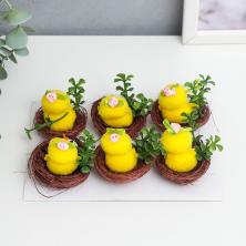 Пасхальный декор "Цыпленок в гнезде" 3*4*4см арт.4559943