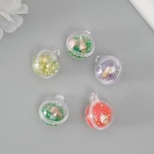 Подвеска пластик "Шар с ракушкой " 20*25мм арт.10321653 микс