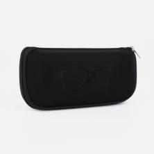 Футляр для очков на молнии 16,5*4*7,5см арт.9143524 черный текстиль