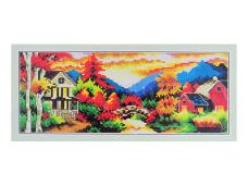 F-8234 "Усадьба осенью" Набор для вышивания мулине 45*25см