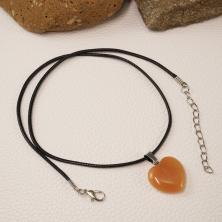 Кулон "Сердце" 20*27мм с камнем авантюрин арт.ИВ-282