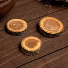 Срез дерева 3-5см h-1см арт.10167466 дуб (3шт)